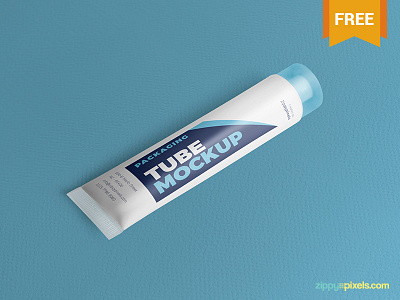 Free Cream Tube Mockup PSD branding cosmetics cream free freebie mockup packaging photoshop psd tube