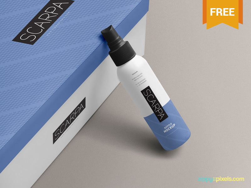 Download Free Plastic Spray Bottle Mockup by ZippyPixels on Dribbble