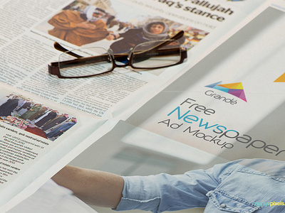 Download Free Photorealistic Full Page Newspaper Ad Mockup By Zippypixels On Dribbble