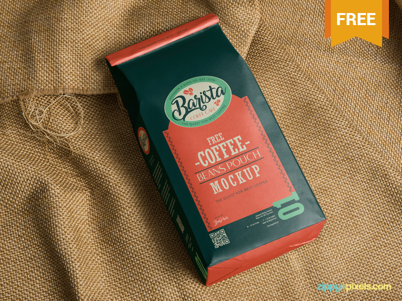 Free Classic Coffee Bag Mockup by ZippyPixels on Dribbble