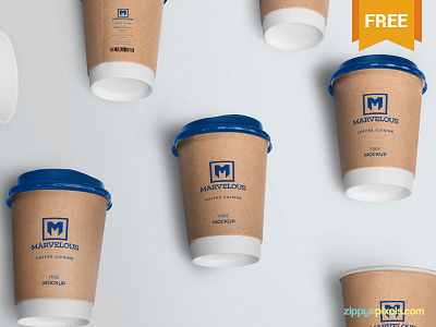 Free Awesome Coffee Cup Mockup branding coffee cup disposable free freebie mockup mug packaging photoshop psd