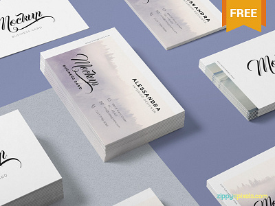 Free Isometric Business Card Mockup branding businesscard free freebie mockup namecard photoshop psd stationery visitingcard