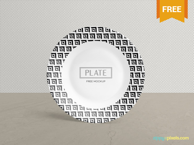 Download Free Ceramic Plate Mockup by ZippyPixels on Dribbble