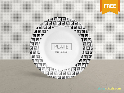 Free Ceramic Plate Mockup branding ceramic crockery free freebie mockup photoshop plate psd