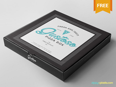 Free Takeaway Pizza Mockup box branding food free freebie mockup packaging photoshop pizza psd