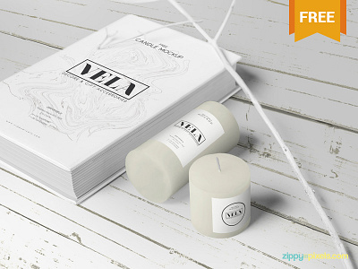 Free Awesome Candle Mockup book branding candle free freebie label mockup photoshop psd