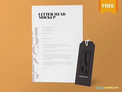 Free Elegant Letter Mockup