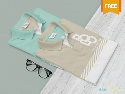 Free Stylish Polo Shirt Mockup PSD apparel branding collar t shirt fashion free freebie mockup photoshop polo psd shirt t shirt