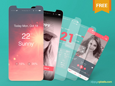 2 Free iOS App Presentation Mockups