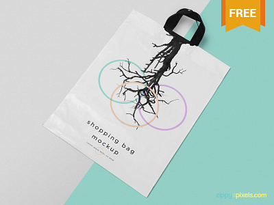 Free Polythene Shopping Bag Mockup