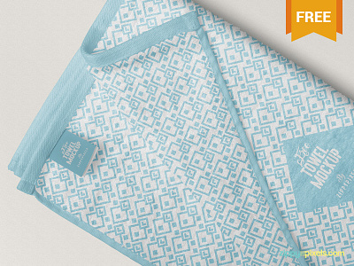 Free Elegant Full Towel Mockup