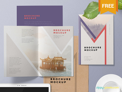 Free A5 Brochure Mockup PSD