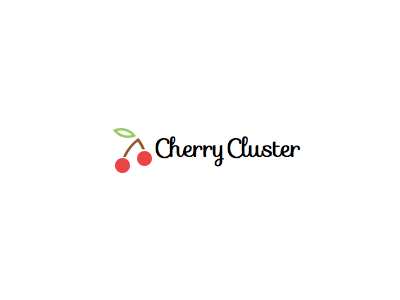 Cherry Cluster Logo agency branding cherry cluster design flat logo