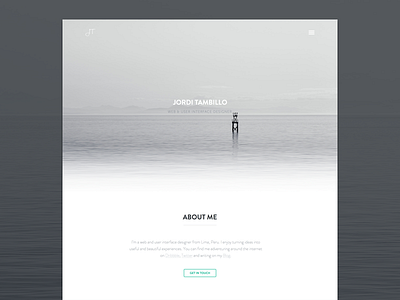 New Personal Site clean flat homepage peru portfolio sketch ui web design website white