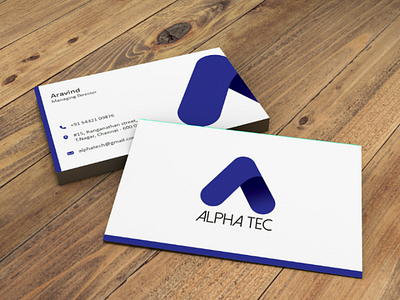 Visiting Card and Logo a alpha alphabet letter a logo visiting card