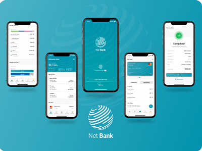Net Bank online banking app concept app bank branding concept design ui