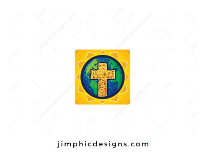 Mosaic Cross Logo branding graphic design logo