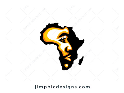 African Face Logo branding graphic design logo