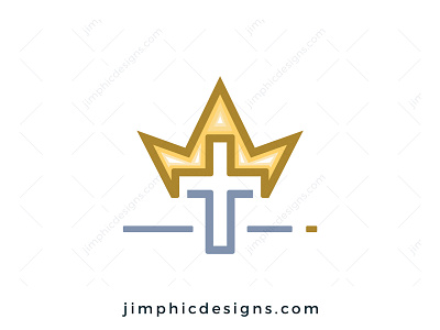 Crown Cross Logo branding church cross crown graphic design logo royal