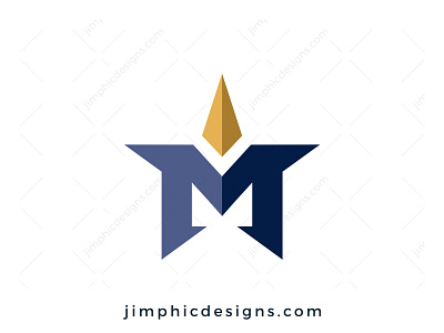 M Star Logo branding graphic design letter logo