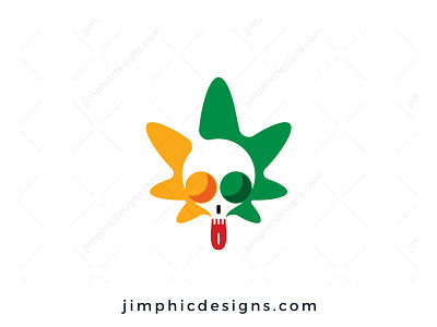 Skull Cannabis Logo branding graphic design logo
