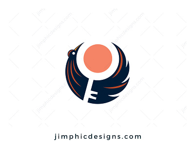 Bird Key Logo bird branding graphic design logo