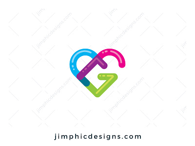 AFG Heart Logo branding graphic design heart letter logo