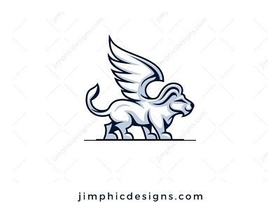 Winged Lion Logo branding design graphic design lion logo vector