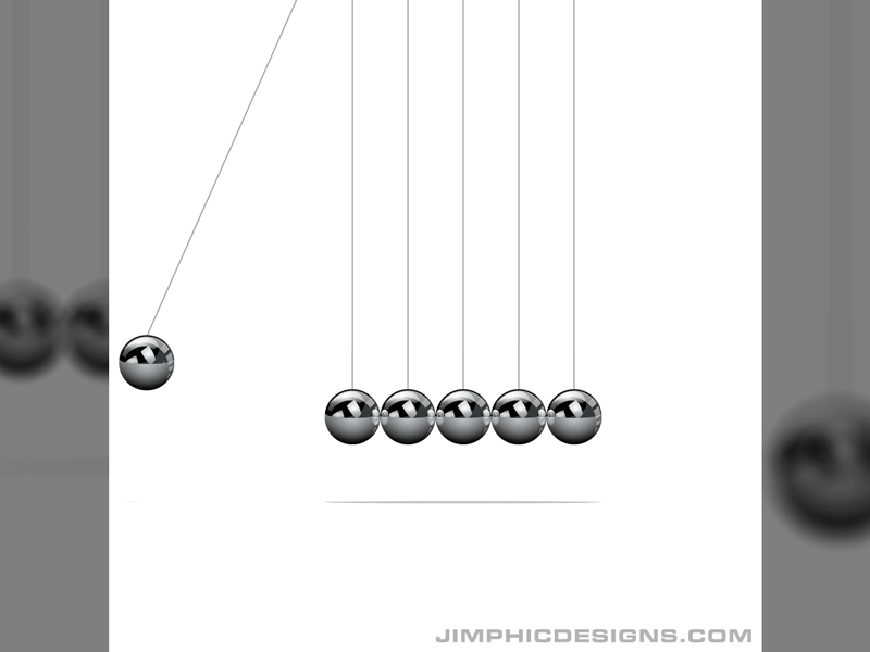 Newtons Cradle Gif Animation Dribble metallic newton newtons cradle silver swing