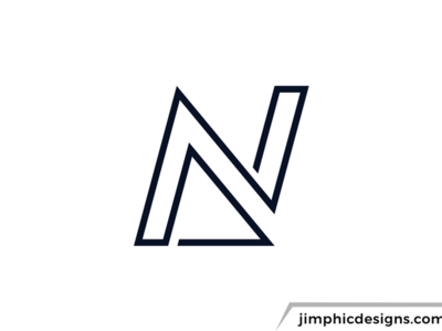 AN Logo a clean design double letter logo n straight lines
