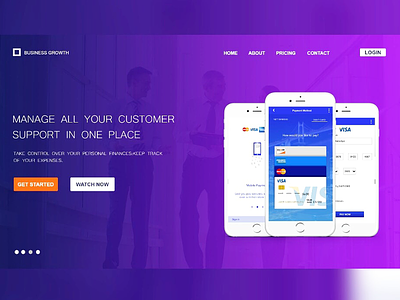 Hero section landing page