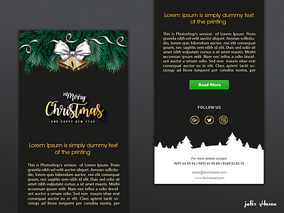 Christmas email template black and gold christmas christmas card email template email templates golden graphic design landing page marry christmas template design ui ux