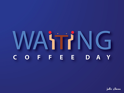 Coffebar Logo blue coffee app coffee bar logo logo a day logo design concept waiting coffee logo