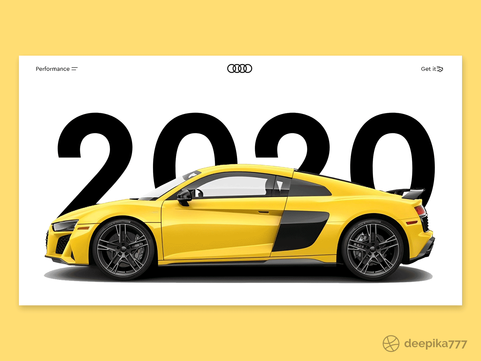 Audi R8 - Web design adobe xd audi buy car design home interaction minimal performance product r8 shop sports sports car trending ui ux web design web page website