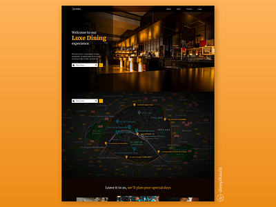 La Grace Luxe Dining - Web design adobe xd dark ui design dining figma hotel interaction interface design landing page luxurious map minimal restaurant sketch ui ux web design website