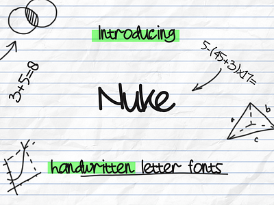 Nuke - Handwritten letter font