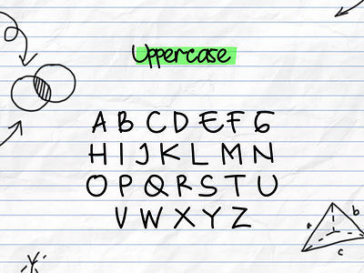 Uppercase Nuke - Handwritten Letter Font