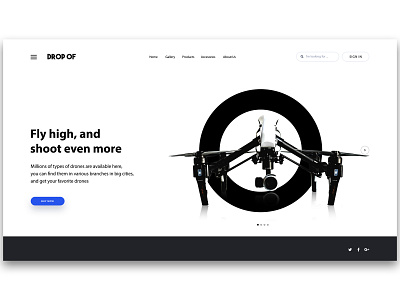 Drop.of Landing Page animation app brand branding character design drone drone logo drone store icon identity illustration ios typography ui ux vector web webdesign website