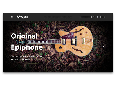 Mahogany Studio app brand branding design guitar guitarist identity landing page landing page concept landing page design music music studio studio type typography ui ux web website