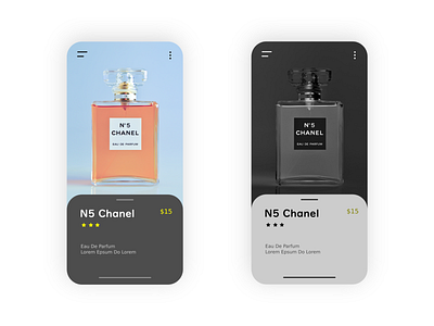 Perfume Mobile App UI Design