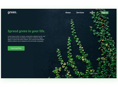 Green UI Design branding dailydesign design figma graphic design ui userinterface ux
