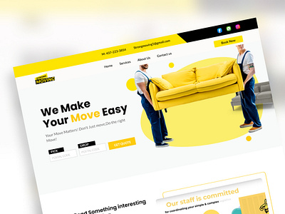 Website design of Moving company graphic design movers movingcompany movingwebsite ui uiux userinterfacedesign websitedesign