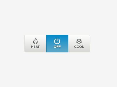 Heat Off Cool buttons ui ux web