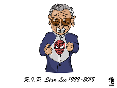 Rest in peace Stan Lee adobe ape design enhanced glasses illustration illustrator lee legend marvel rest in peace rip spider man spiderman stan lee stand