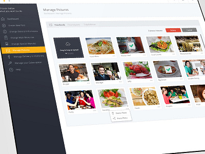 Restaurant Dashboard UI dashboard ipad restaurant social ui