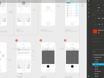 Wireframing using Design Space app design ios photoshop ui ux wireframe