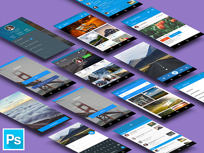 Cisco Material App app design download forms gallery kit material photo psd ui ux