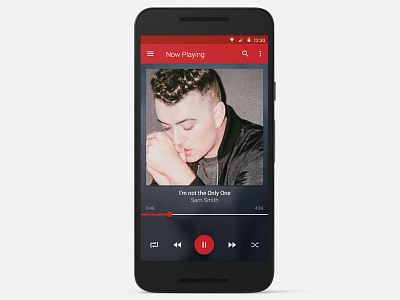 Music Player android app material music play playback player sketch ui