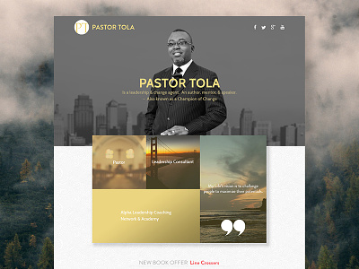 Personal Website background church design home one page pastor ui web website