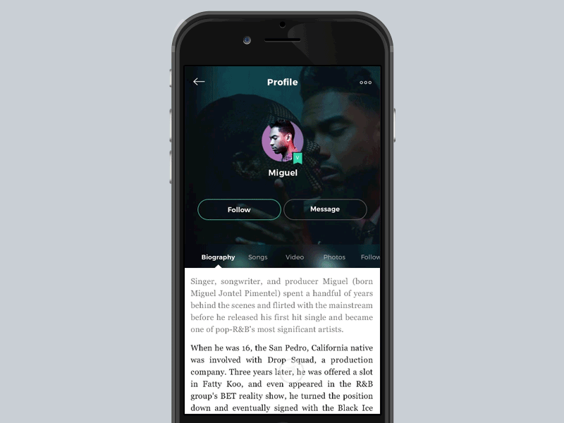 Music Profile and Player